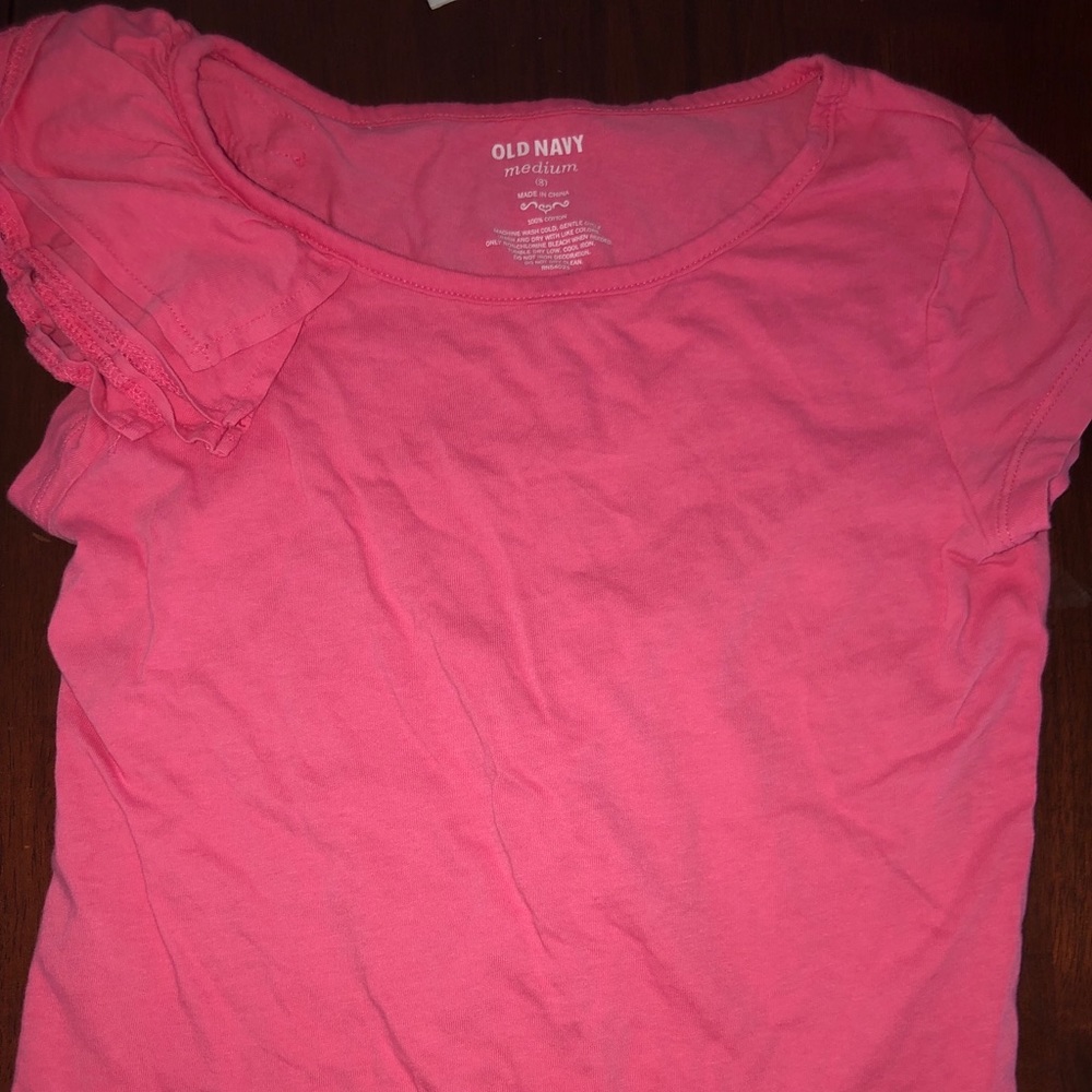 Girls ruffle shoulder top old navy